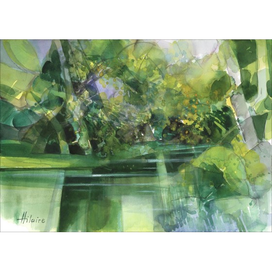 Acquisto Aquarello Originale Camille Hfra_LatnIRE Il Laghetto di Diana