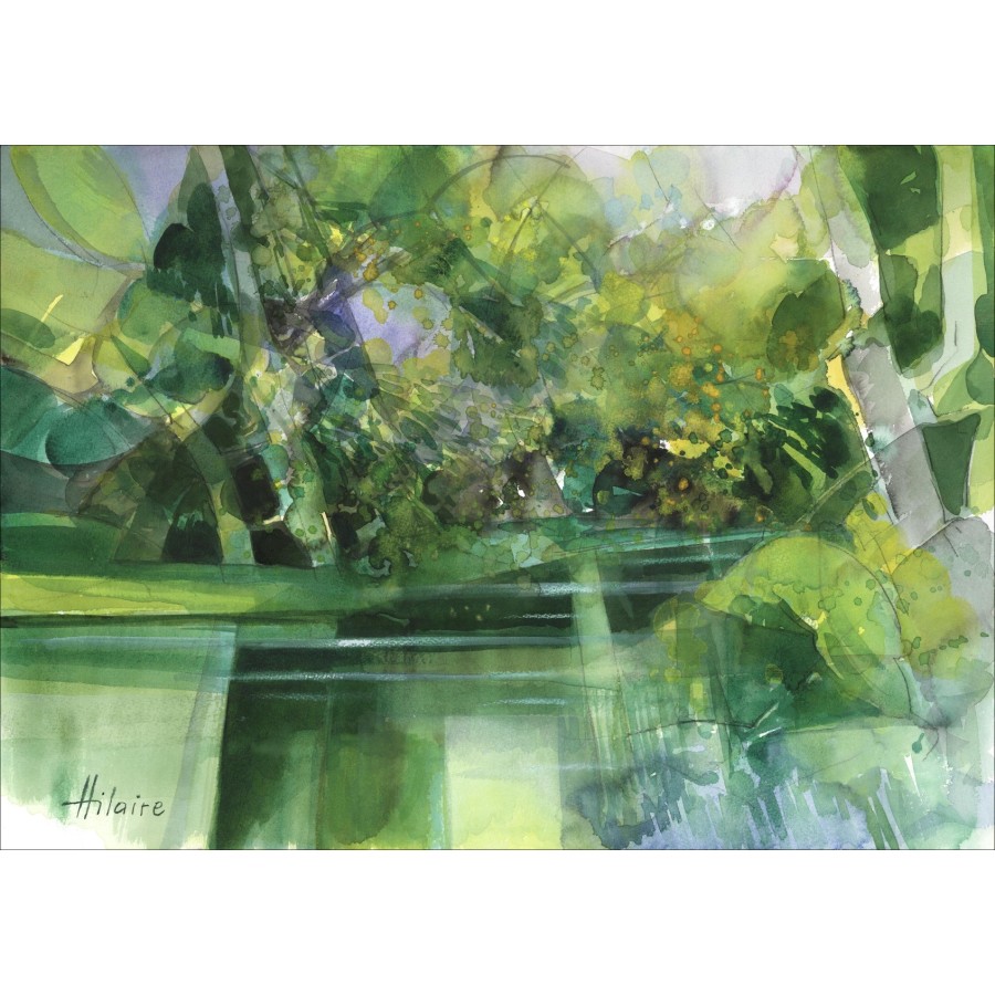 Acquisto Aquarello Originale Camille Hfra_LatnIRE Il Laghetto di Diana