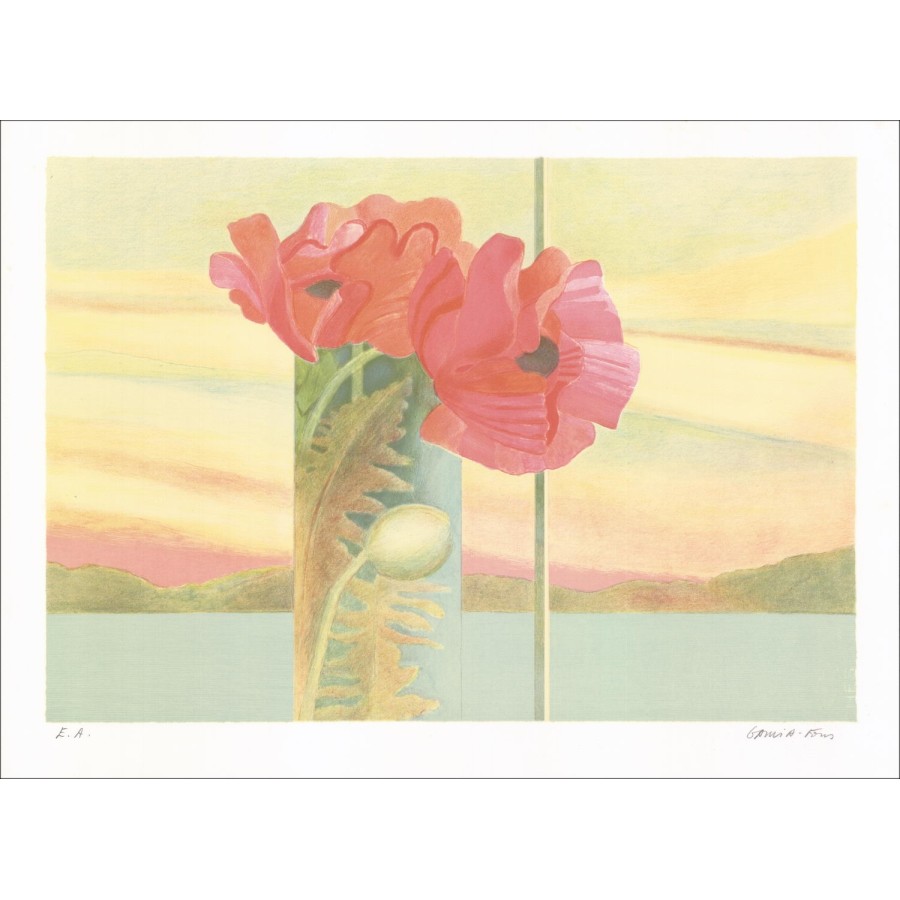 Pierre Garcia-Fons - Litografia originale "Bouquet of Flowers" 45x61cm, firmato e numerato a matita