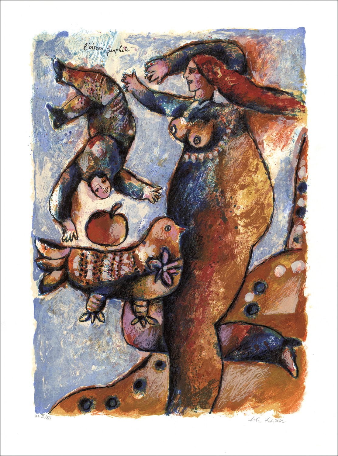Buy Théo TOBIASSE The Prophet Bird Original Lithograph