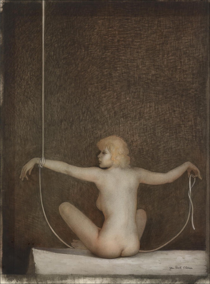 Jean-Paul CLEREN - Original oil painting on paper "L’enchaînée" 46x34cm