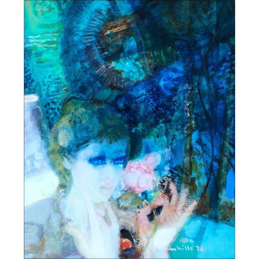 Achat Huile sur toile AMBILLE Paul La rose