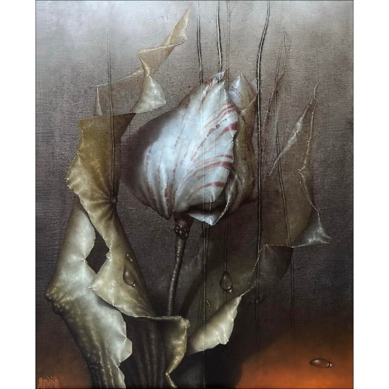 Bruno MonVoisin - Oil en lienzo "El tubule del Tulipán Voluble" 46x38cm (8F)