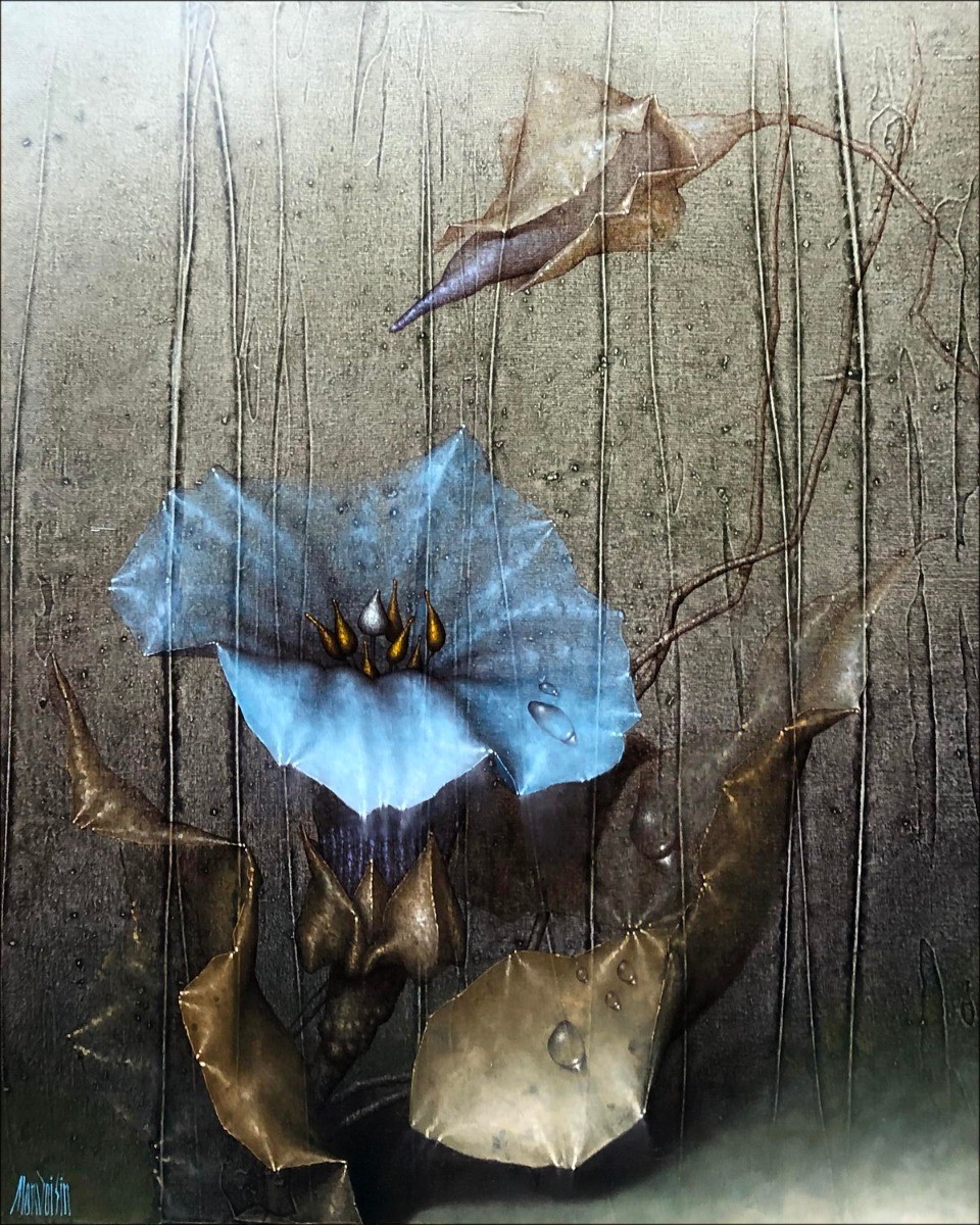 Bruno MonVoisin - Oil en lienzo "L'Oller of the Bilobé Volubilis" 41x33cm (6F)