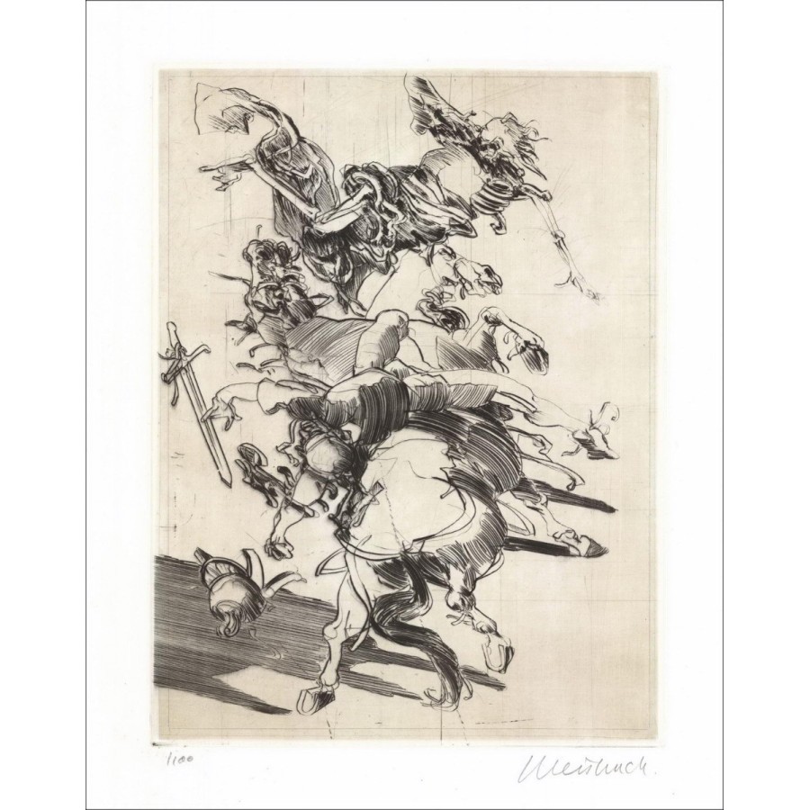 Acheter Claude WEISBUCH Le Cavalier et la Mort Gravure Originale