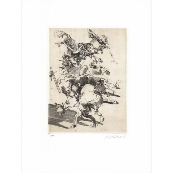 Acquista Claude WEISBUCH Il Cavaliere e la Morte Incisione Originale