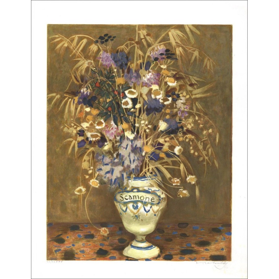 Eugene Baboulène - Original-Lithographie "The Champêtre Bouquet" 69x54cm