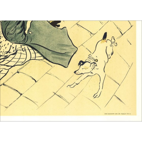 Henri de Toulouse-lautrec - Lithographie "Promenade de la Kuh wütend" 75x54cm - 1974