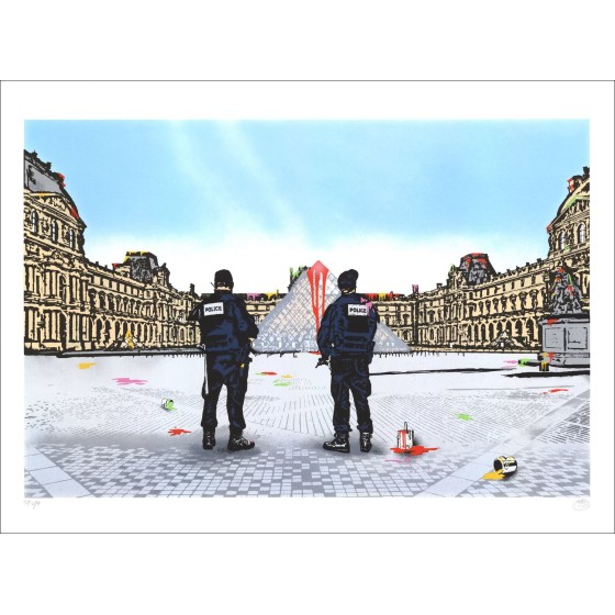 Aankoop van een originele zeefdruk van Nick WALKER - Vandal vs Louvre
