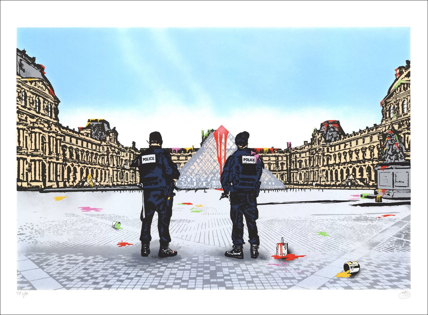Aankoop van een originele zeefdruk van Nick WALKER - Vandal vs Louvre
