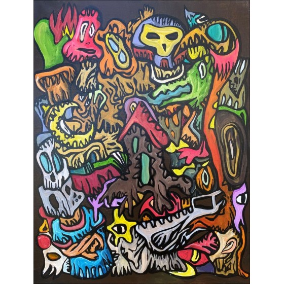 Fabien Verschaere Koop originele schilderij met acryl - thuis