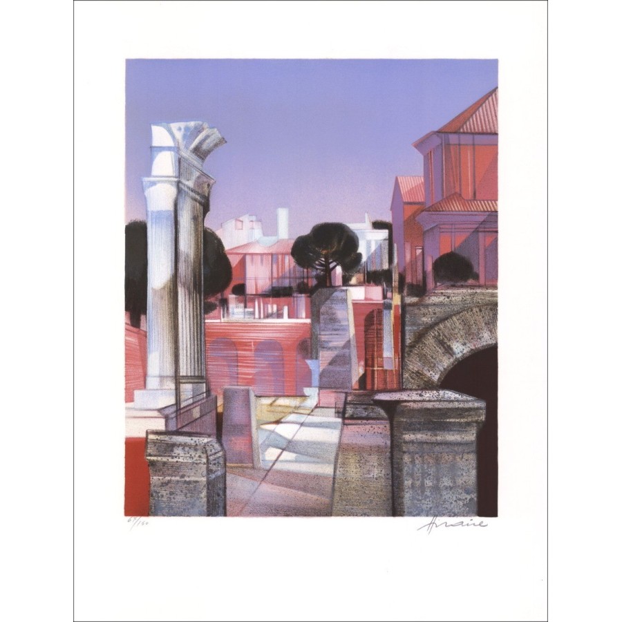Camille Hilaire, Rome 1/125, original signed lithograph