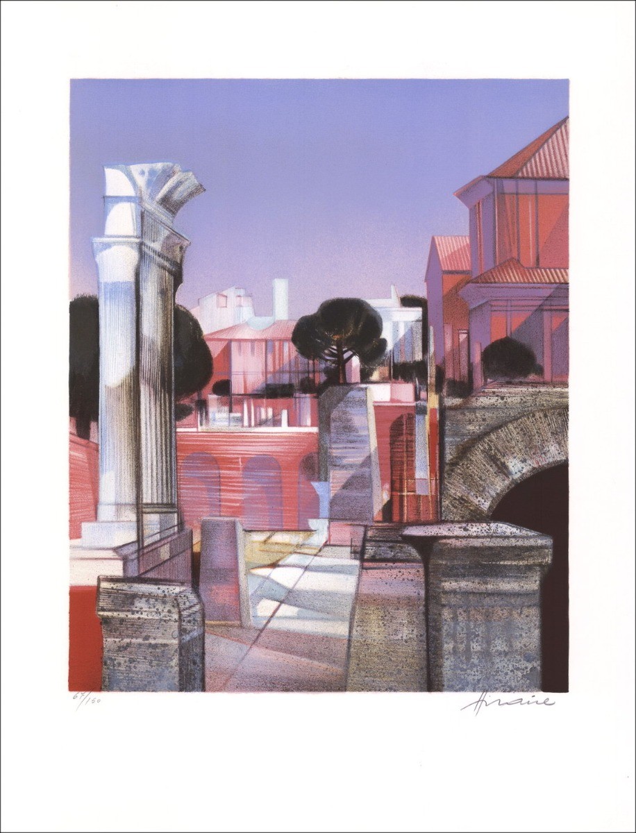 Camille Hilaire, Rom 1/125, signierte Original-Lithografie