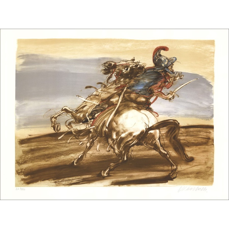 Acheter Claude WEISBUCH Le cavalier Lithographie originale