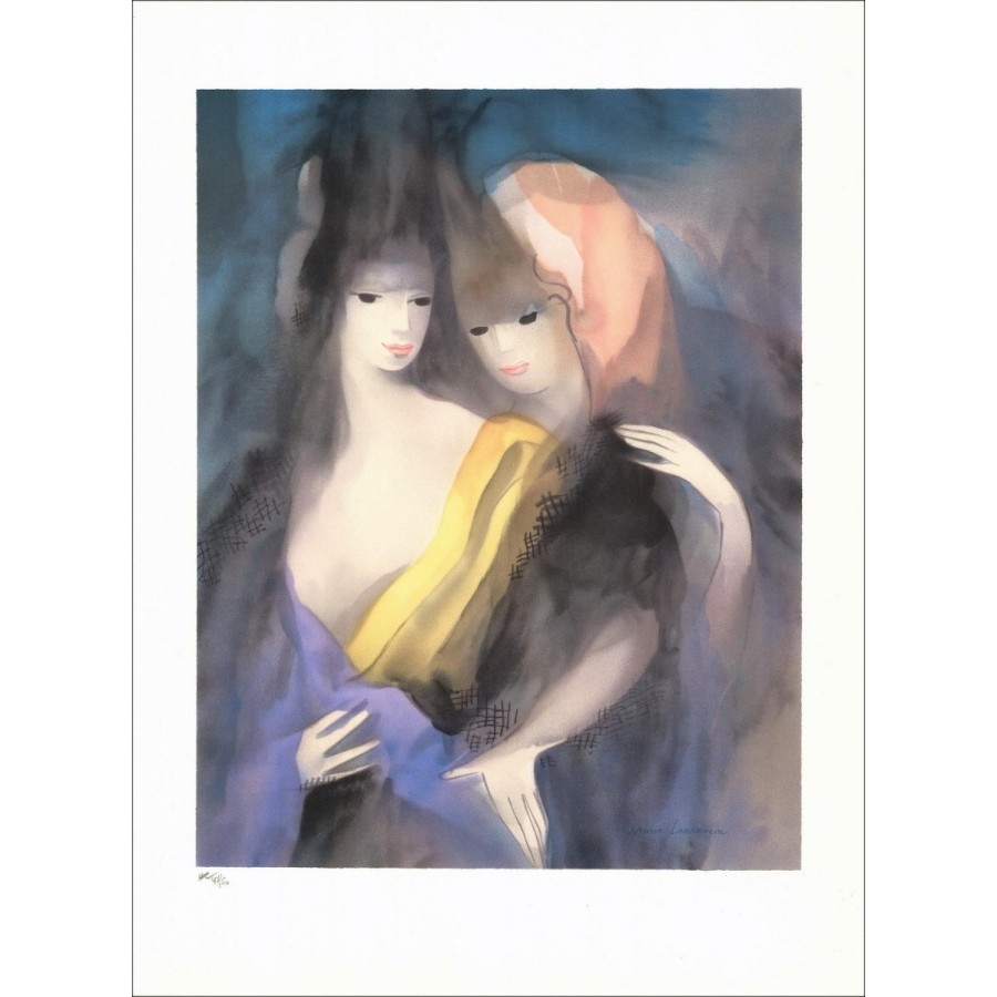 Marie LAURENCIN - Lithograph after a watercolour "The two friends 01" 76x56cm