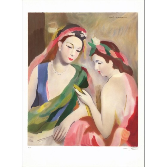 Marie Laurencin - Lithographie nach einem Aquarell "Die beiden Freunde 02" 76x56cm