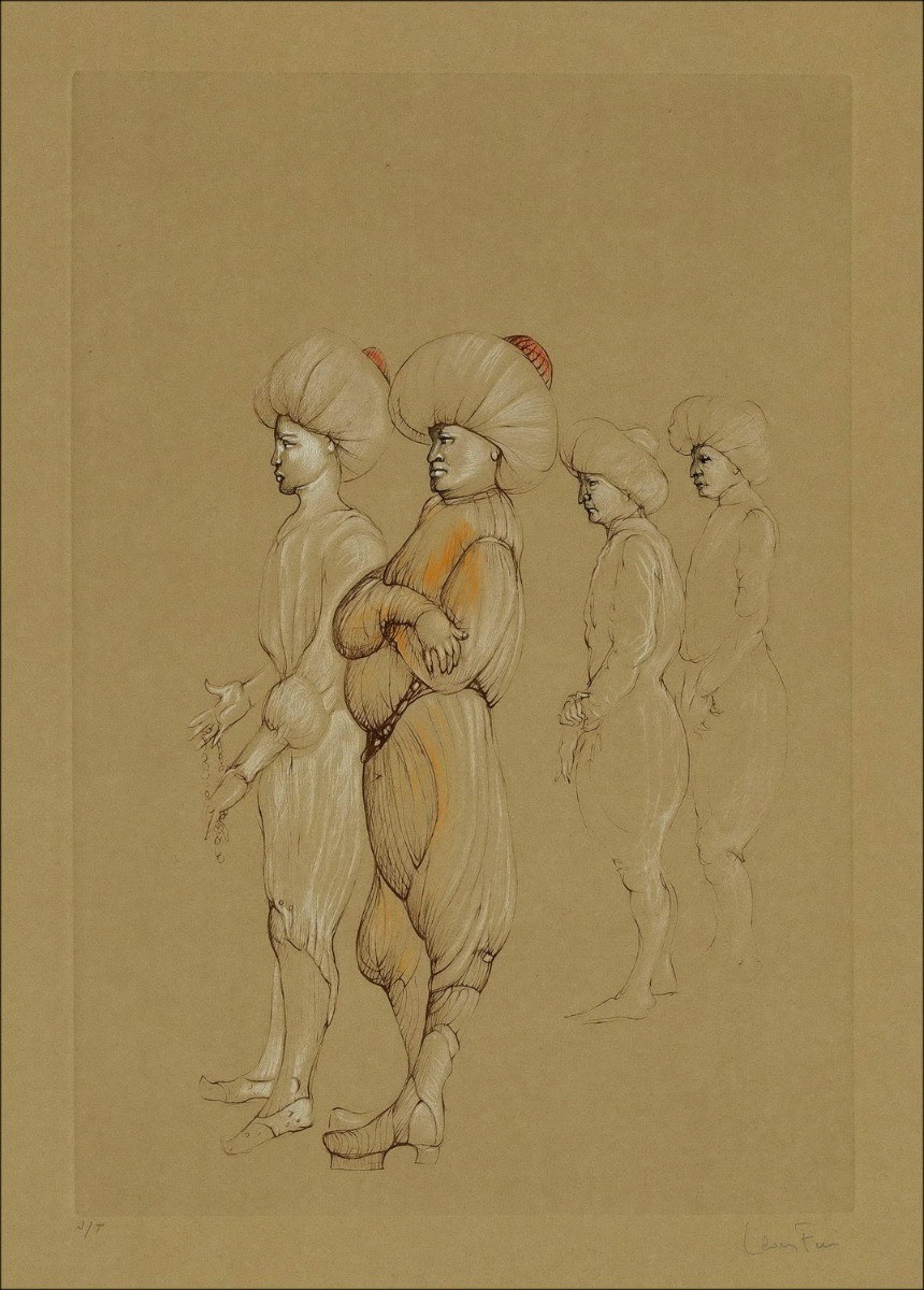 Purchase Léonor FINI Original engraving Characters with turbans