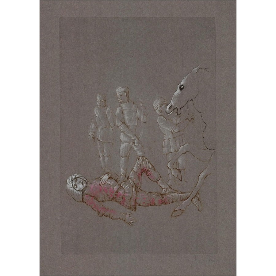 Acquista originale Incisione il Cavalière e Leonor Fine Horse 