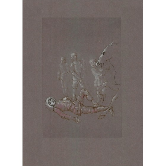 Koop Original Gravure de Cavalière en Leonor Fine Paard 