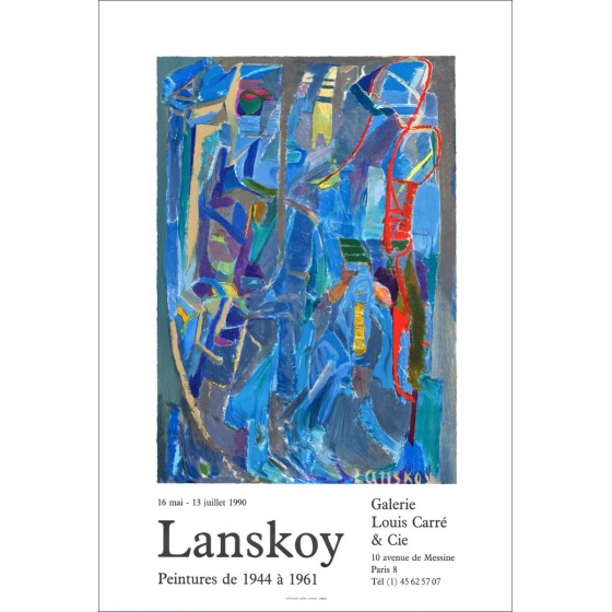 André Lanskoy - Litografia "Esposizione Louis Carré & Cie Gallery, Parigi" 82x56cm - 1990