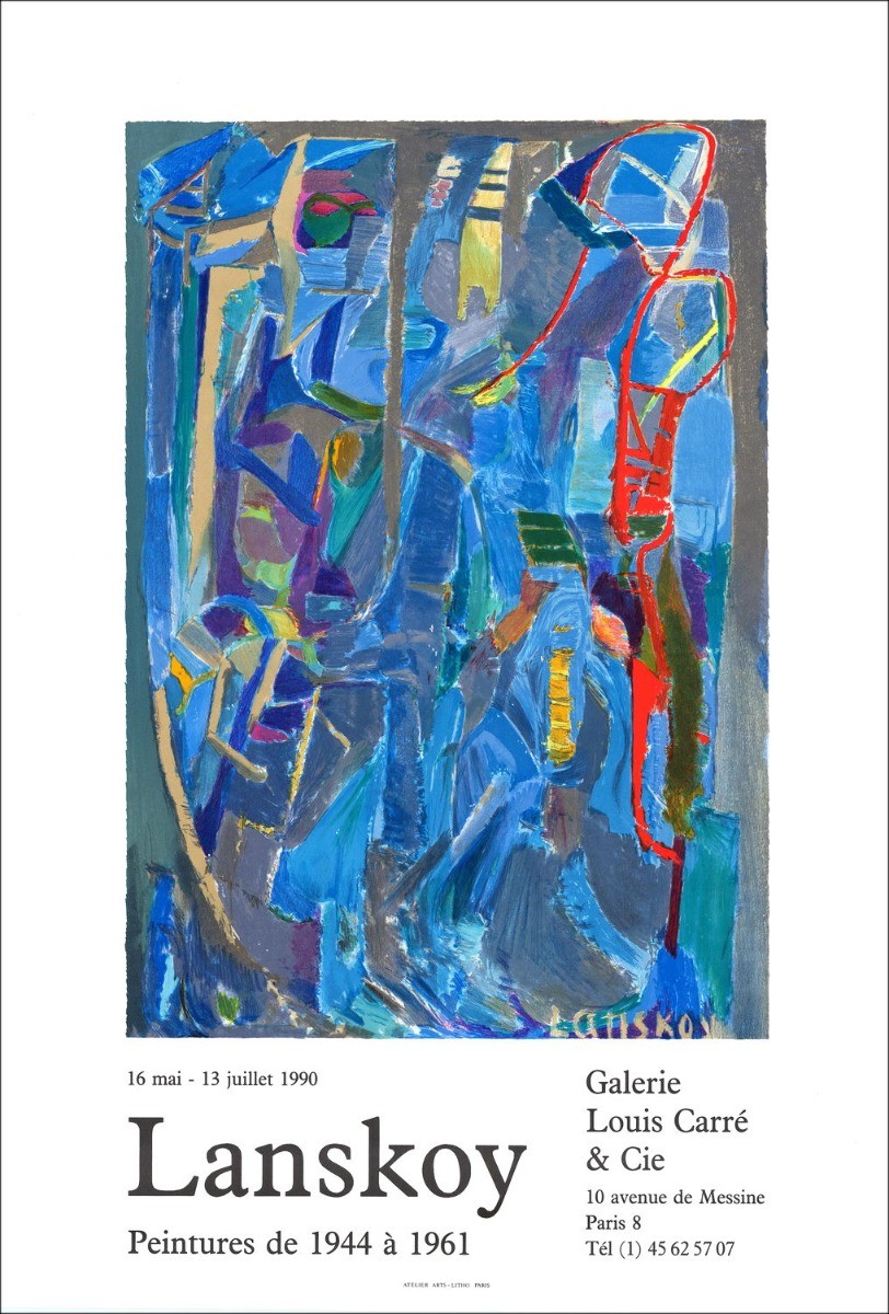 André Lanskoy - Litografía "Exposición Louis Carré & Cie Gallery, Paris" 82x56cm - 1990