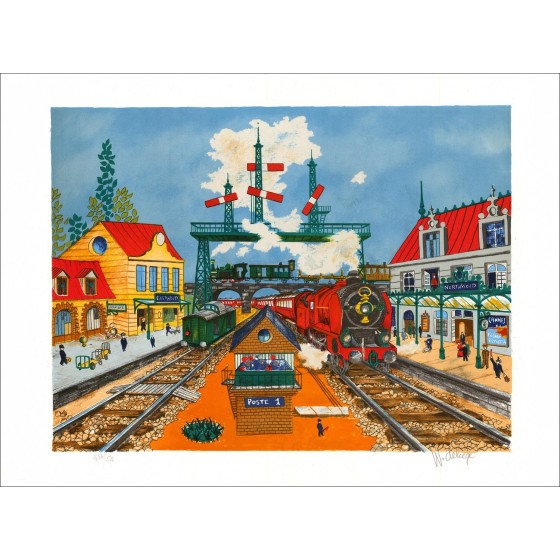 De locomotief, getekend