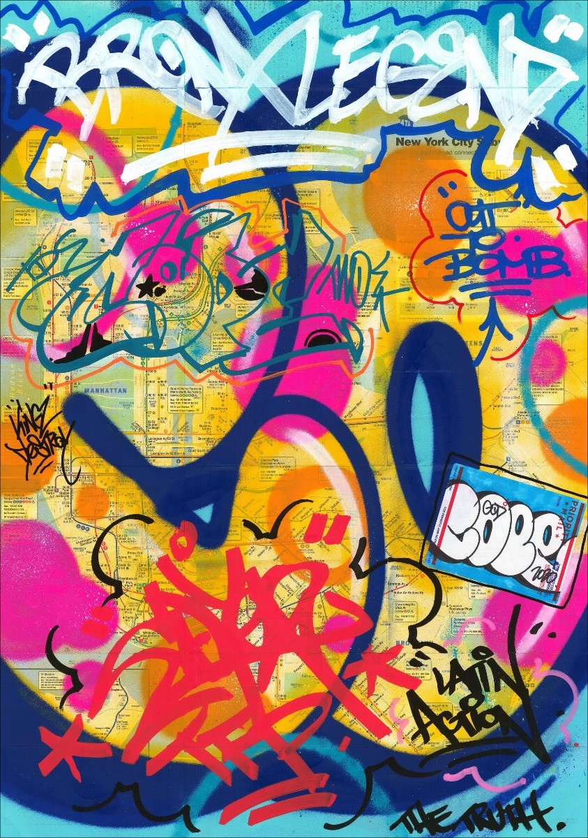 Koop acryl op metroplan COPE2 - Subway Yellow York