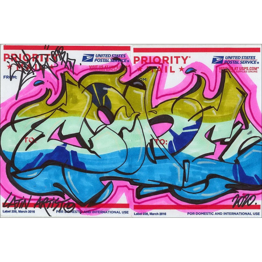 Dessin original au feutre COPE2 - Postal slap 02 14x21cm - 2020