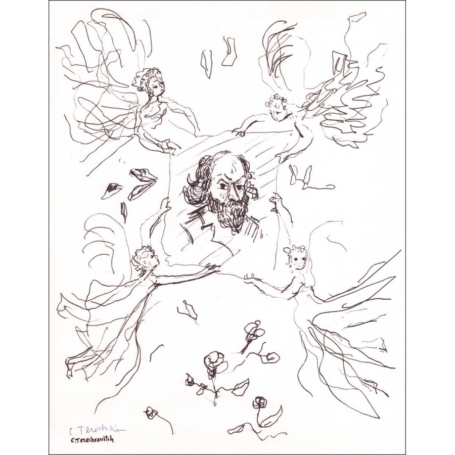 Kostia Terechkovich - 1963 Lithographie eines vom Künstler unterzeichneten Format 27x21cm