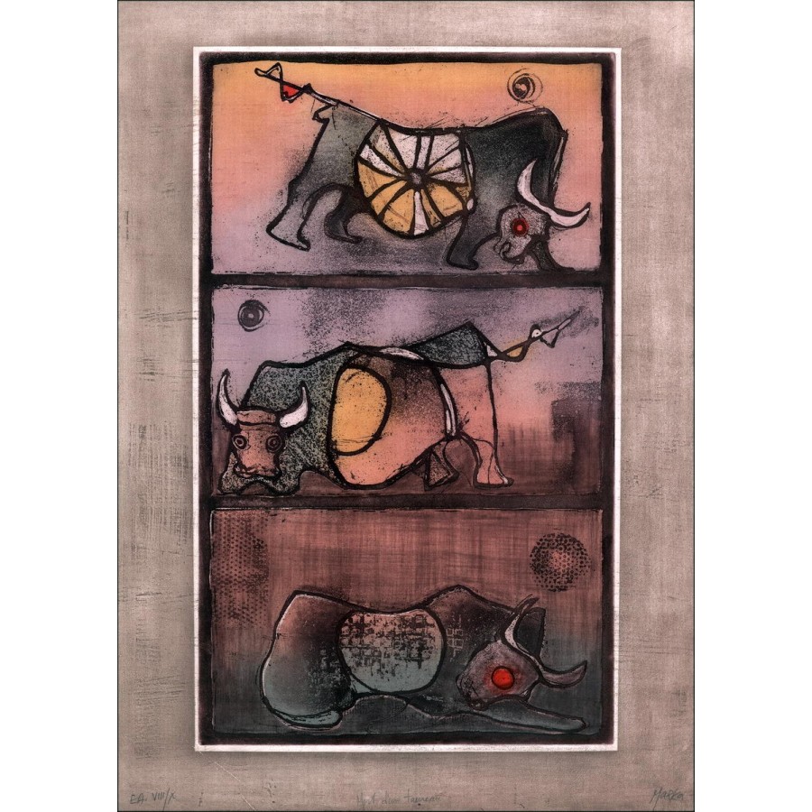 MARKA - Originalgravur "Tod eines Bull"
