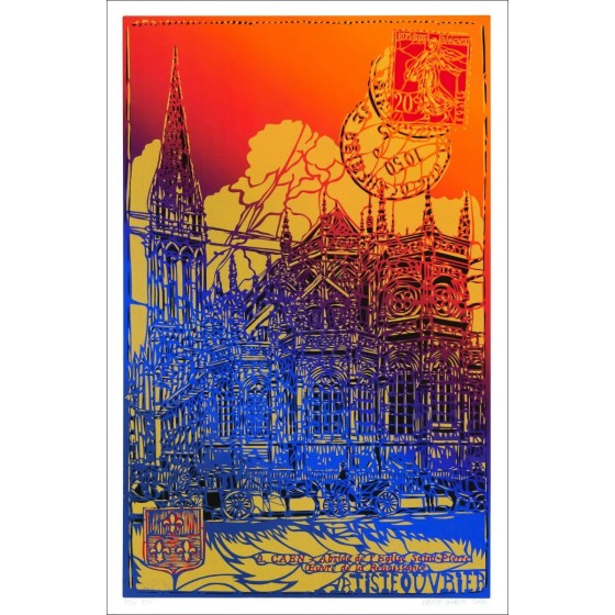 Acquista la serigrafia originale ARTISTE OUVRIER - Estate della chiesa di Saint-Pierre de Caen