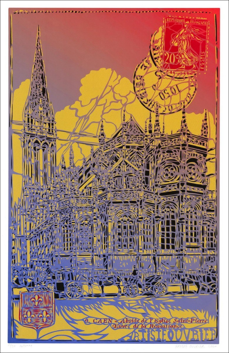 Purchase screen print ARTISTE OUVRIER - Church of St Peter of Caen Autumn 02