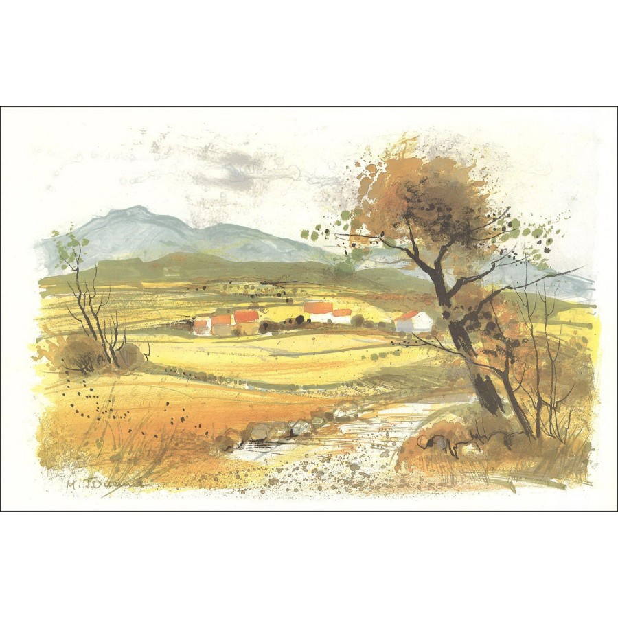 Michel JOUENNE - Serigraphy "Provence Landscape" 42x64cm signed in the plate