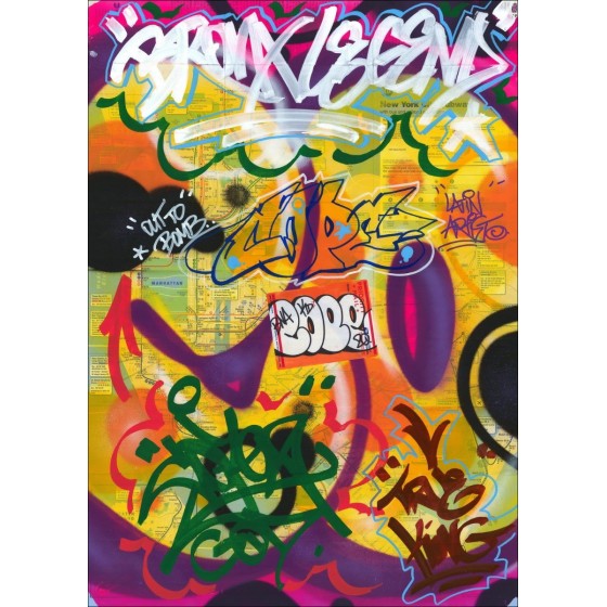 Kaufen Sie Acryl auf dem Metroplan COPE2 New Yorker U-Bahn gelb Rosa
