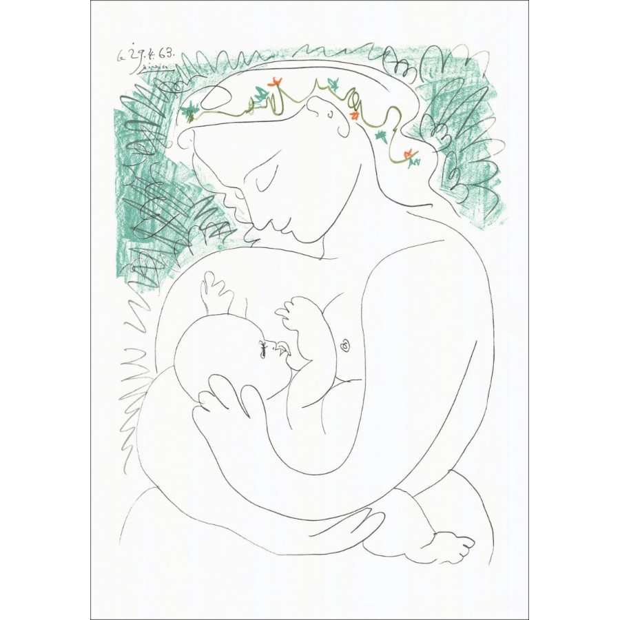 Picasso – Maternità, Donna e bambino | Litografia 90x64 cm