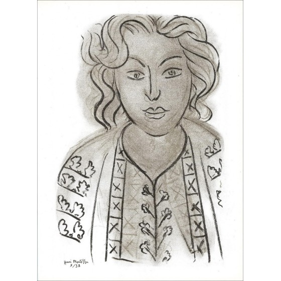 "Porträt der Frau" von Henri Matisse - Lithographie unterzeichnet 1939