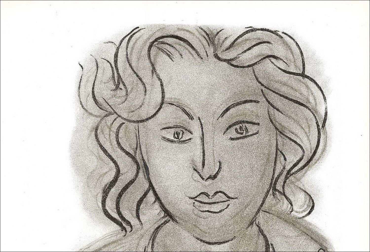 "Ritratto di donna" di Henri Matisse - Litografia firmata nel 1939