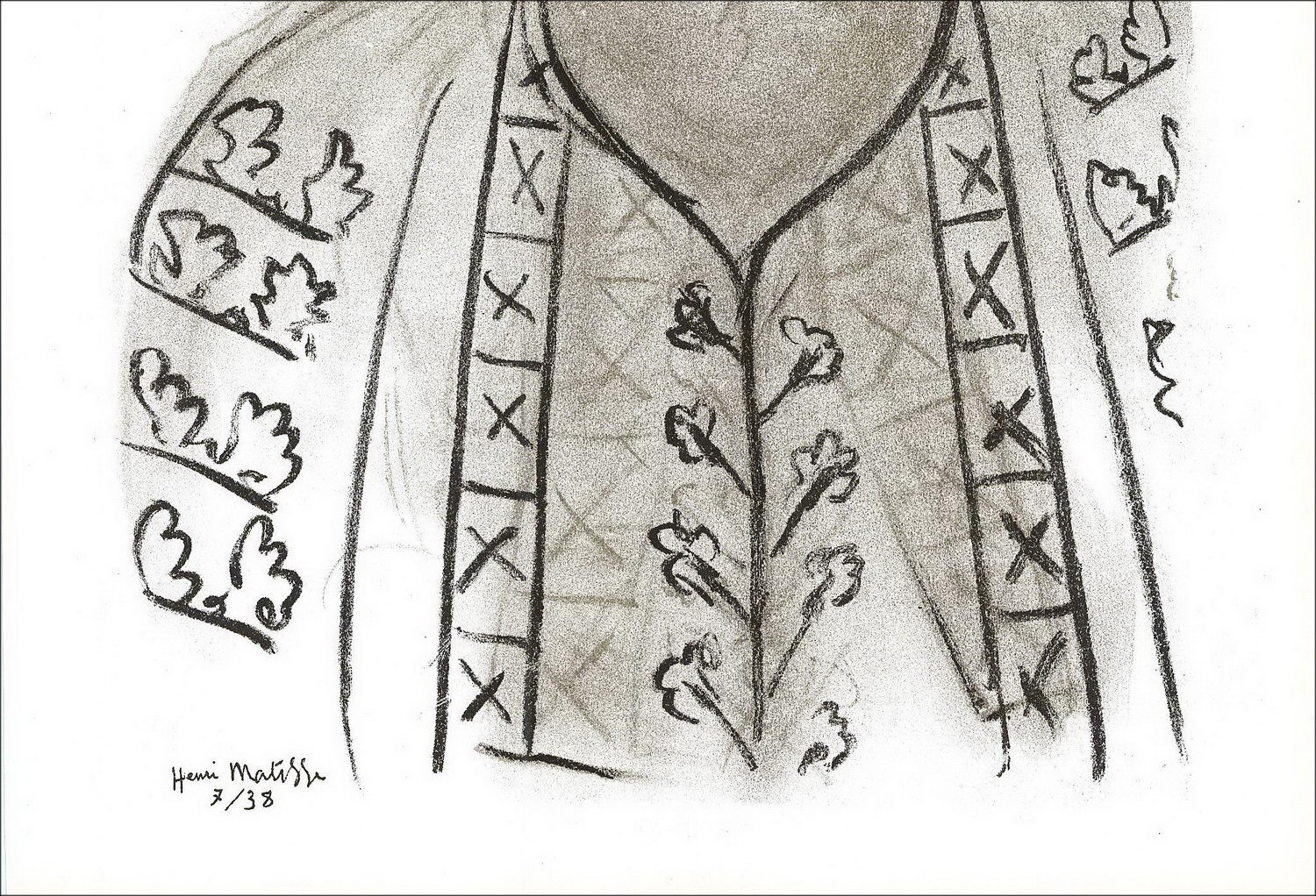 "Retrato de mujer" por Henri Matisse - Litografía firmada 1939
