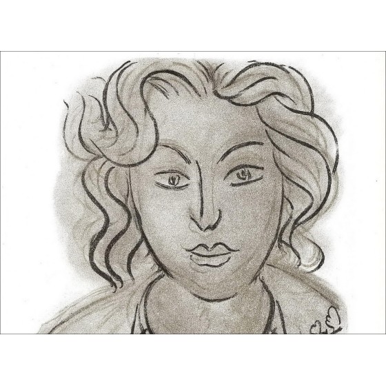 "Ritratto di donna" di Henri Matisse - Litografia firmata nel 1939