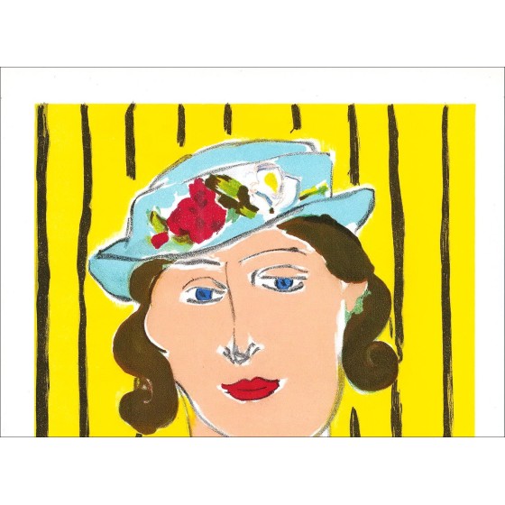 "Woman with hat" by Henri Matisse - Lithography Signed 1939