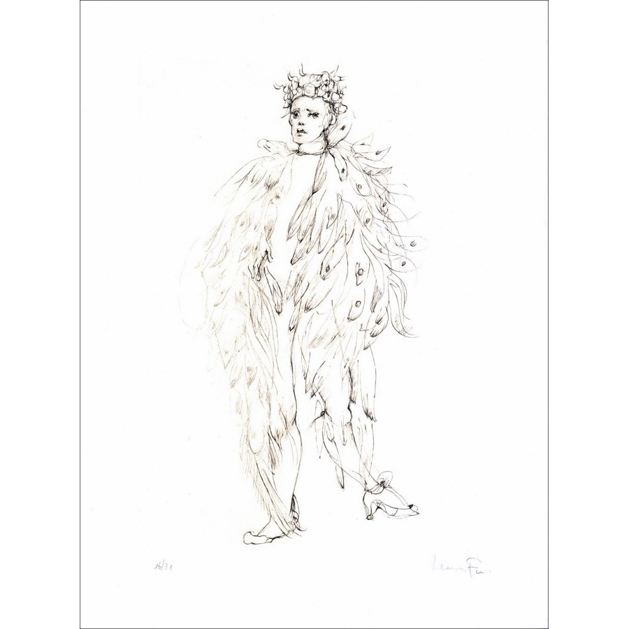 Léonor FINI - Oorspronkelijke gravure met droge afdruk "Les élus de la nuit 04" 38x28cm - Getekend en genummerd - 1986 - Pa