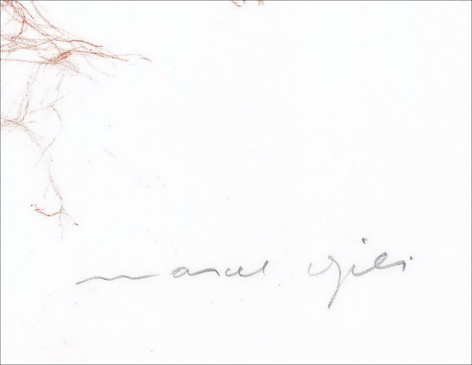 Marcel GILI - Litografia Originale "Donna, sanguigna" 50x65cm, firmata e numerata a matita dall'artista