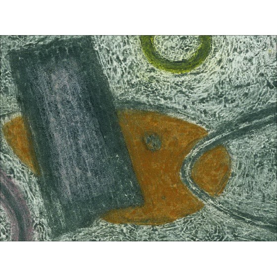 Henri Goetz - Incisione originale "Composizione" 28x38 cm firmata e numerata a matita dall'artista