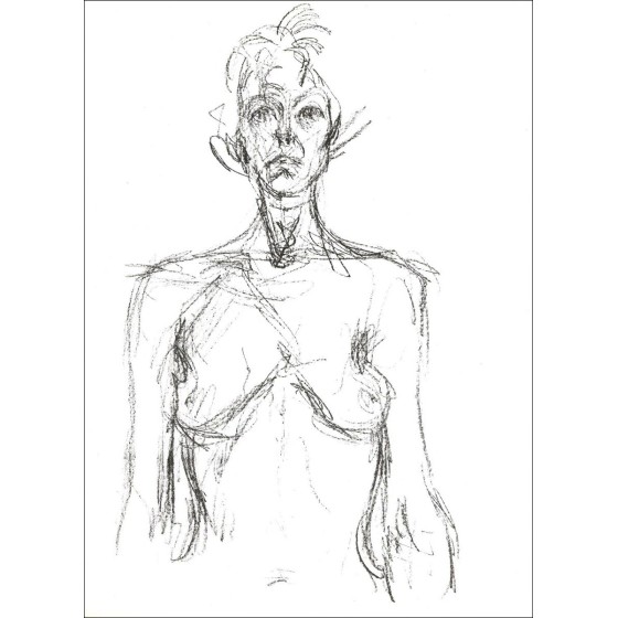 Alberto Giacometti - Litografia "Donna nuda al workshop" 38x28cm - 1961 - Edizione originale Maeght