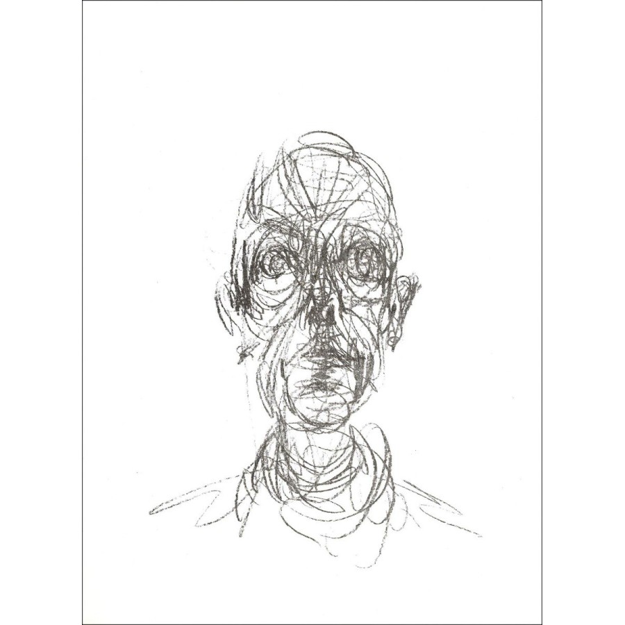 Alberto GIACOMETTI - Lithographie "Portrait d'homme 01" 38x28cm - 1961