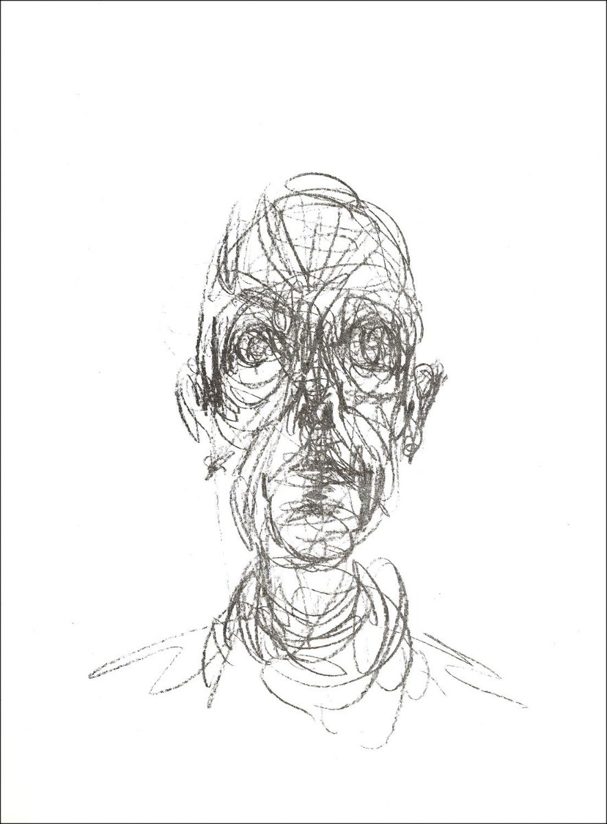 Alberto Giacometti - Litografia "Ritratto di uomo 01" 38x28cm - 1961