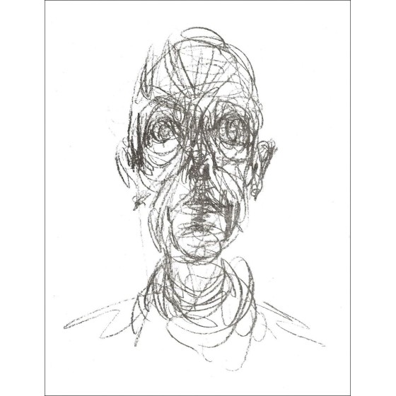 Alberto GIACOMETTI - Litografía "Portrait d'homme 01" 38x28cm - 1961