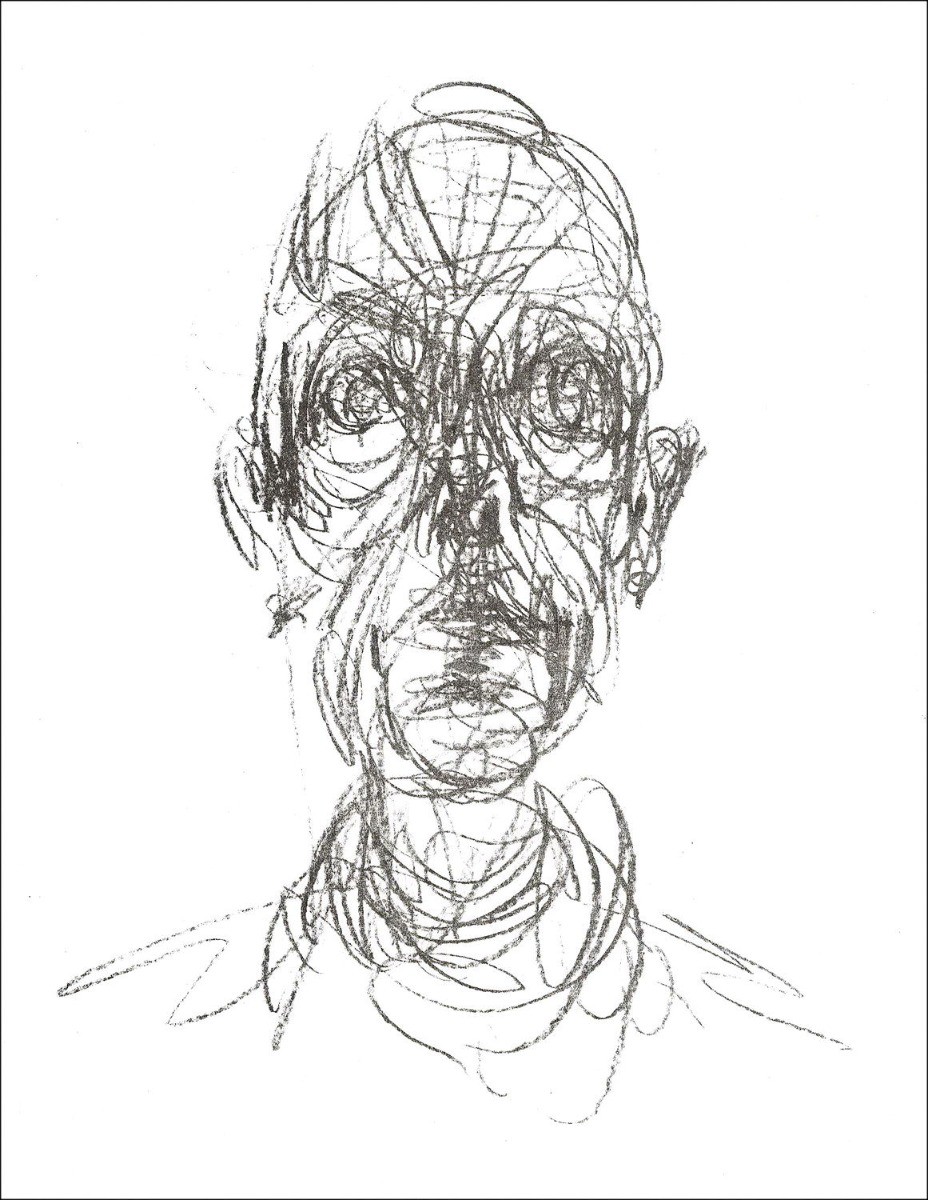 Alberto Giacometti - Litografia "Ritratto di uomo 01" 38x28cm - 1961