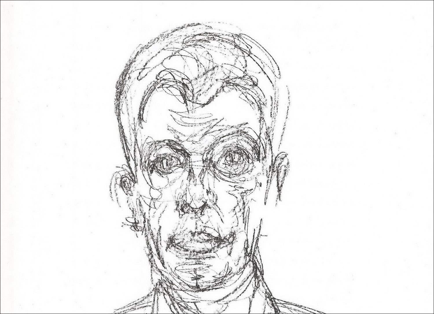 Alberto GIACOMETTI - Litografía "Portrait d'homme 02" 38x28cm - 1961 - Edición original Maeght