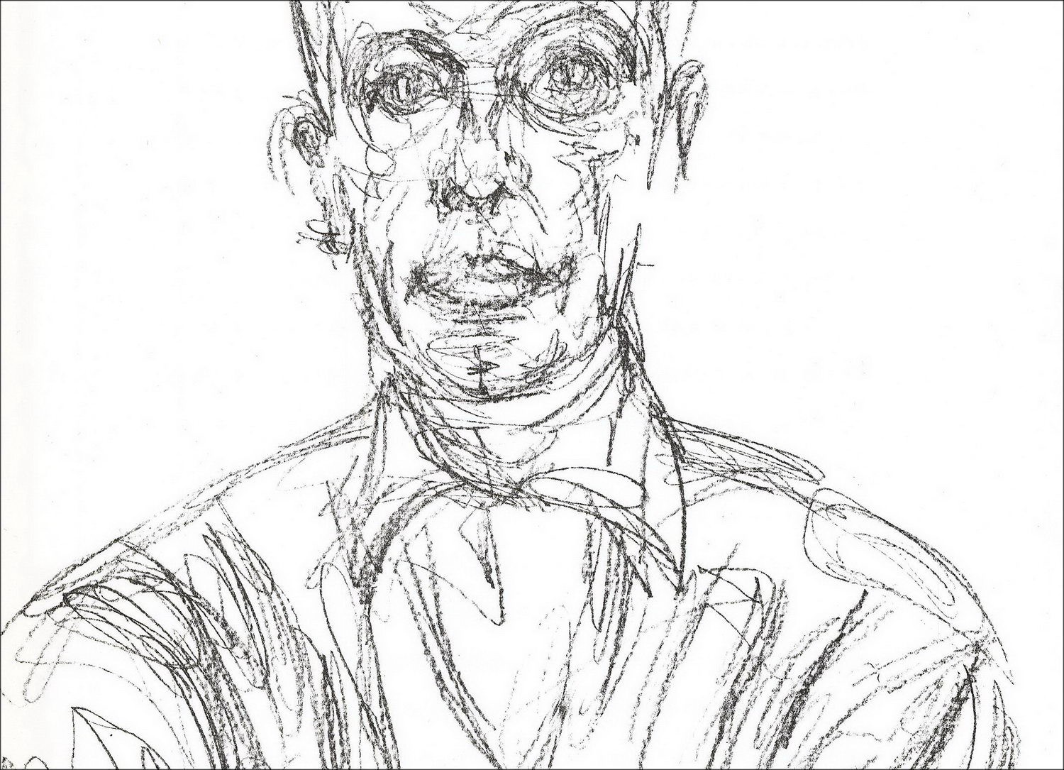Alberto GIACOMETTI - Litografía "Portrait d'homme 02" 38x28cm - 1961 - Edición original Maeght